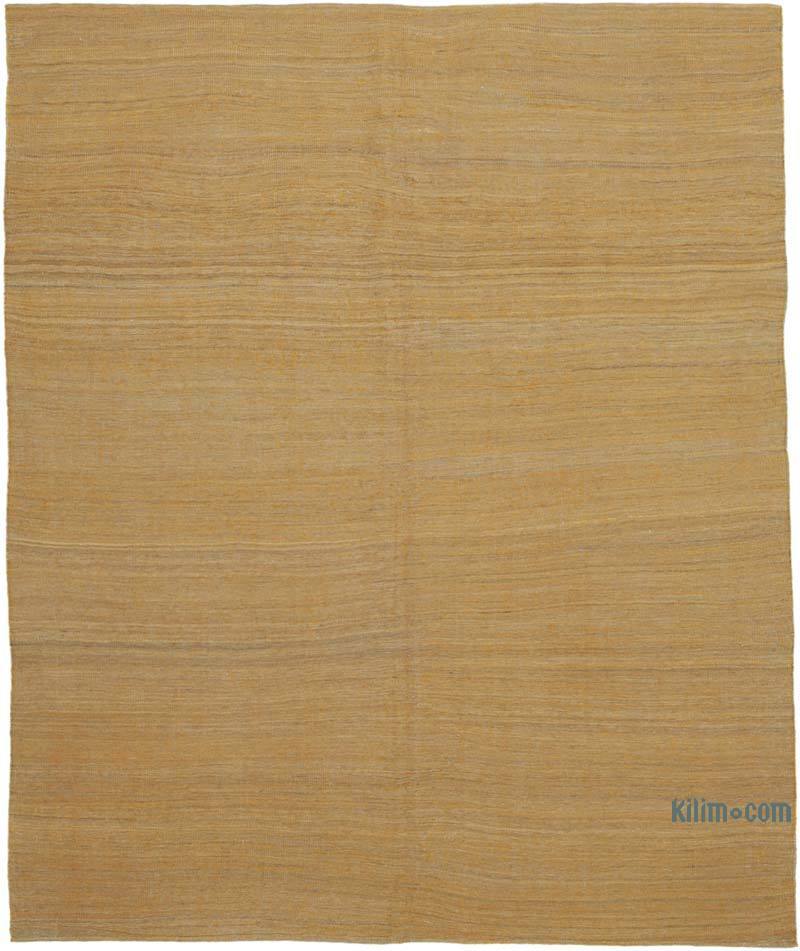 Yellow New Contemporary Kilim Rug - Z Collection - 8' 3" x 9' 11" (99" x 119") - K0037803