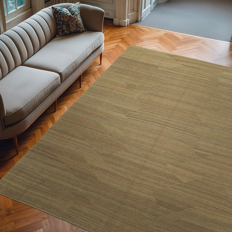 Marrón Nueva Alfombra Contemporánea Kilim - 244 cm x 296 cm - K0037812