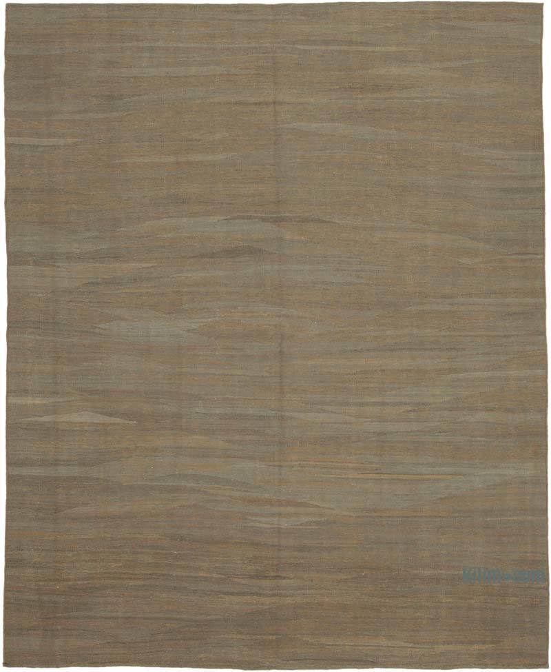Brown New Contemporary Kilim Rug - Z Collection - 7' 11" x 9' 6" (95" x 114") - K0037816