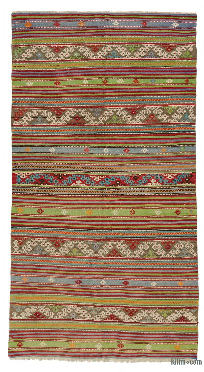 Multicolor Alfombra Vintage Balikesir Kilim - 166 cm x 303 cm - K0037837
