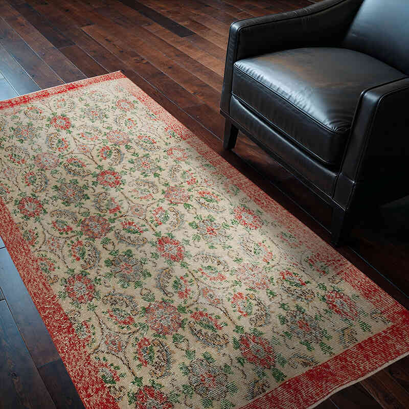 El Dokuma Vintage Halı - 115 cm x 197 cm - K0037976