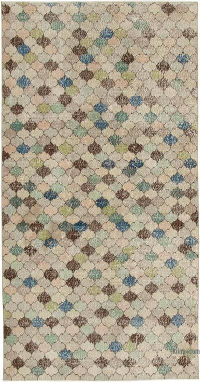 Vintage Turkish Hand-Knotted Rug - 4' 9" x 9' 4" (57" x 112")