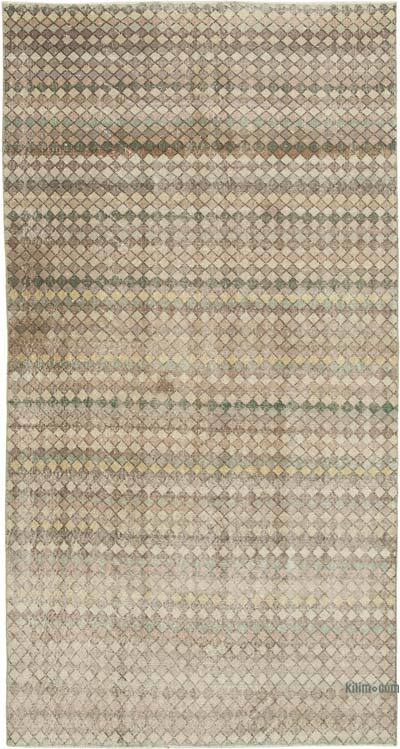 Vintage Turkish Hand-Knotted Rug - 4' 8" x 8' 10" (56" x 106")
