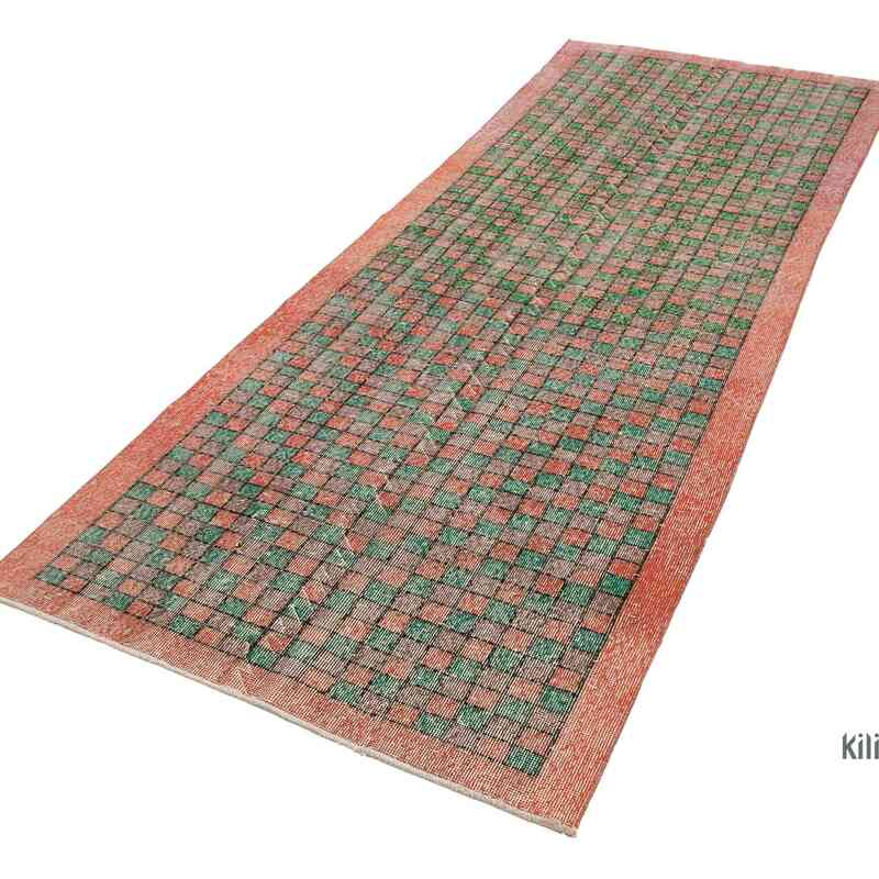 Retro Hand-Knotted Vintage Runner - 3' 11" x 10' 6" (47" x 126") - K0038041