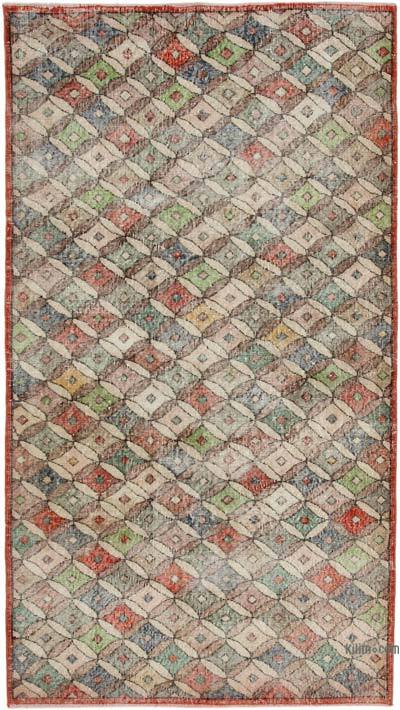 Retro Vintage Turkish Hand-Knotted Rug - 4' 4" x 7' 10" (52" x 94")