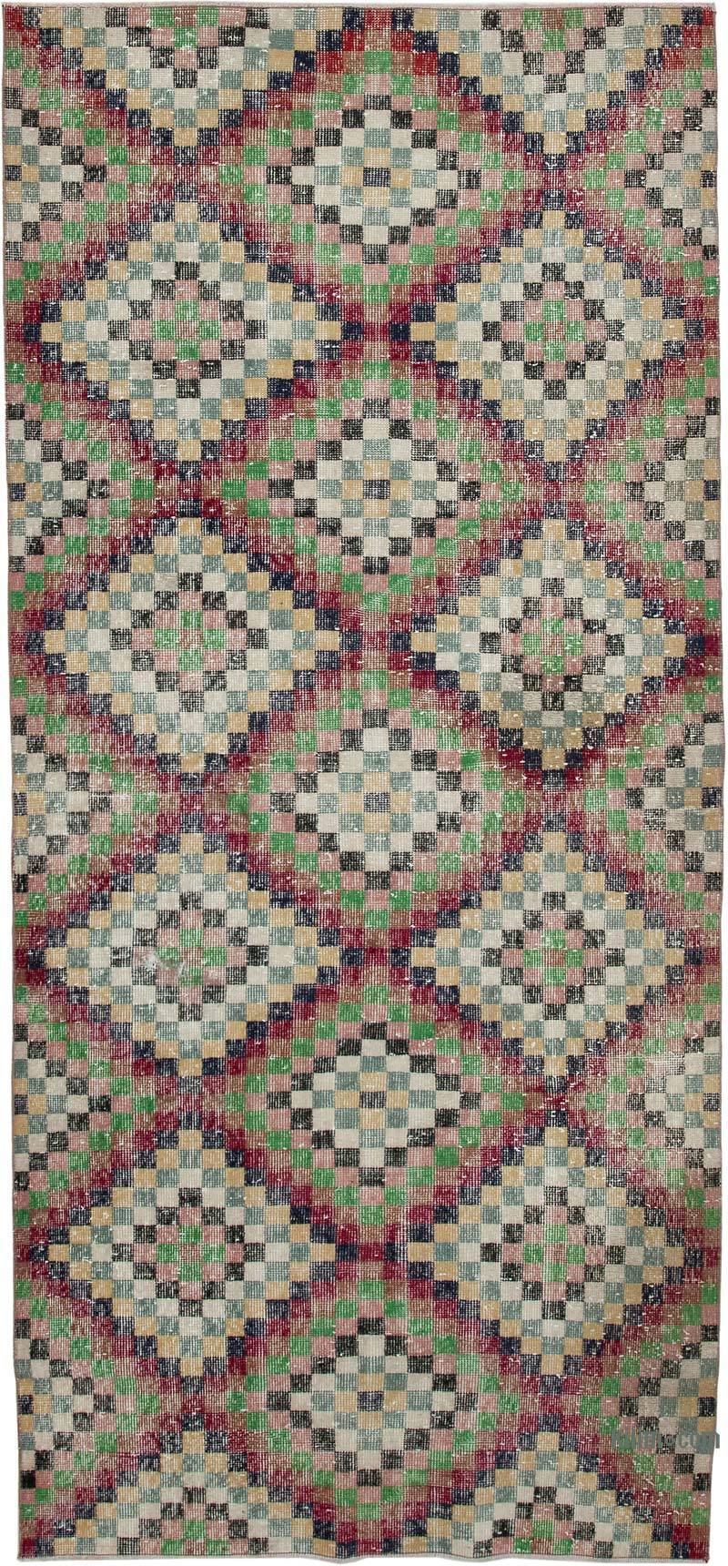 Retro Hand-Knotted Vintage Runner - 4' 6" x 10'  (54" x 120") - K0038147