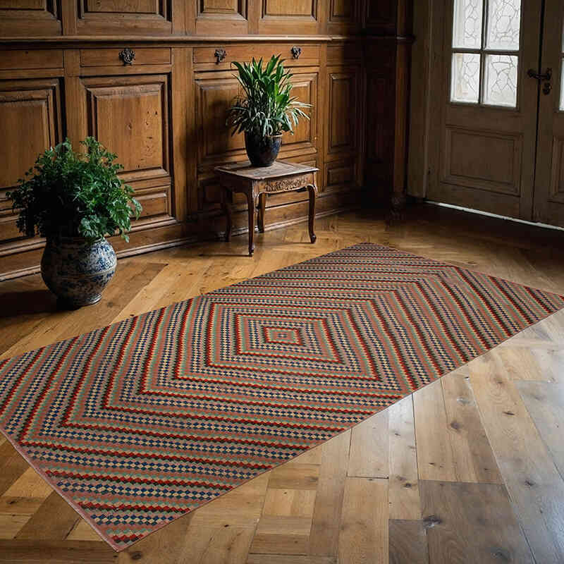 El Dokuma Vintage Halı - 125 cm x 254 cm - K0038169