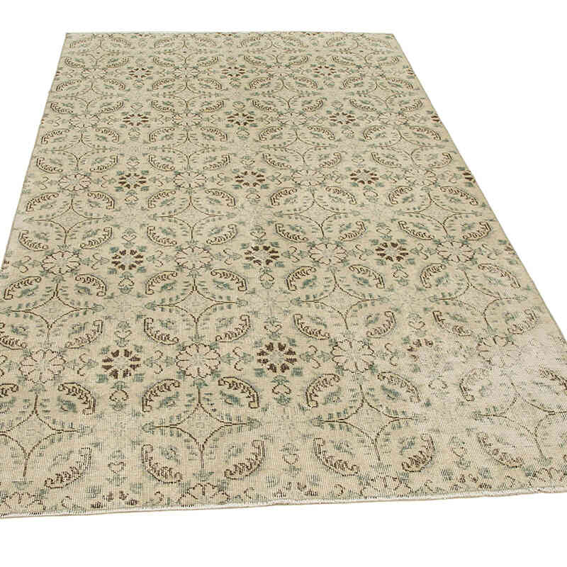 Retro Vintage Turkish Hand-Knotted Rug - 4' 11" x 8' 2" (59" x 98") - K0038189