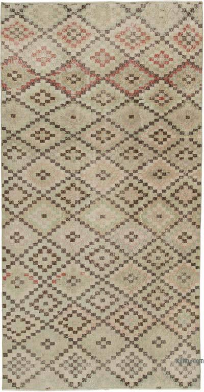 El Dokuma Vintage Halı - 128 cm x 258 cm