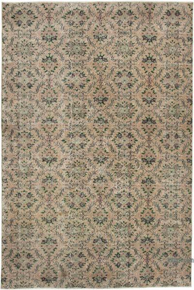 Retro Vintage Turkish Hand-Knotted Rug - 6' 1" x 9' 2" (73" x 110")