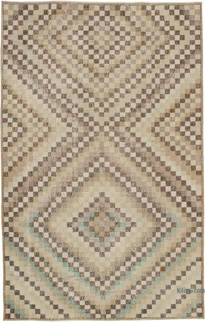 Vintage Turkish Hand-Knotted Rug - 5' 8" x 8' 10" (68" x 106")