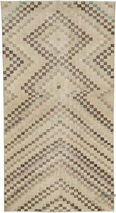 Vintage Turkish Hand-Knotted Rug - 4' 8" x 8' 8" (56" x 104")