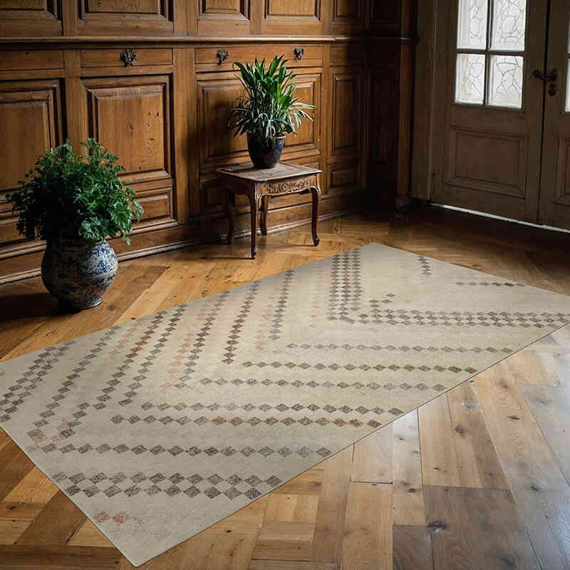 Alfombra Vintage Turca Anudada a Mano - 148 cm x 268 cm - K0038214