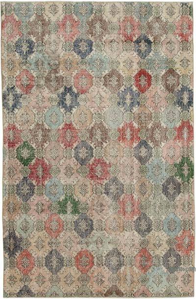 Retro Vintage Turkish Hand-Knotted Rug - 5' 10" x 8' 11" (70" x 107")