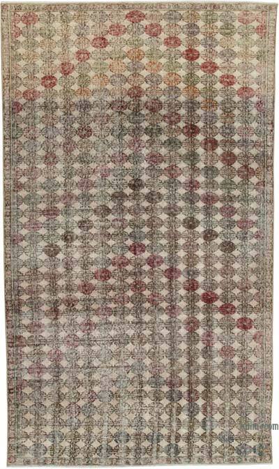 Retro Vintage Turkish Hand-Knotted Rug - 5' 7" x 9' 7" (67" x 115")