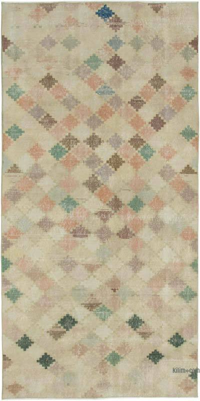 Vintage Turkish Hand-Knotted Rug - 5'  x 9' 10" (60" x 118")