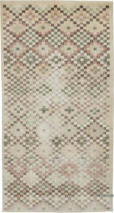 Retro Vintage Turkish Hand-Knotted Rug - 5' 1" x 9' 8" (61" x 116")