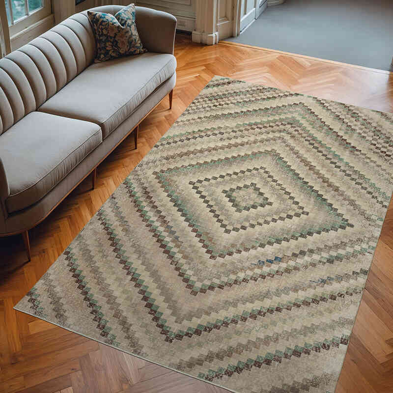 Vintage Turkish Hand-Knotted Rug - 6' 5" x 9' 10" (77" x 118") - K0038258