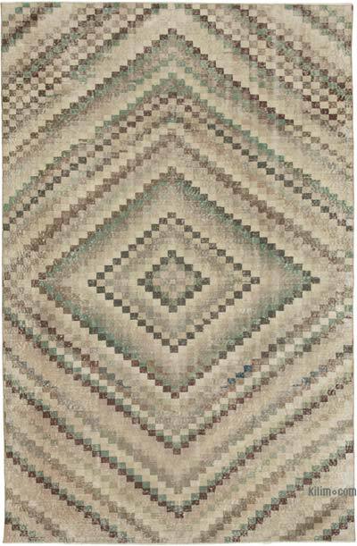 Vintage Turkish Hand-Knotted Rug - 6' 5" x 9' 10" (77" x 118")