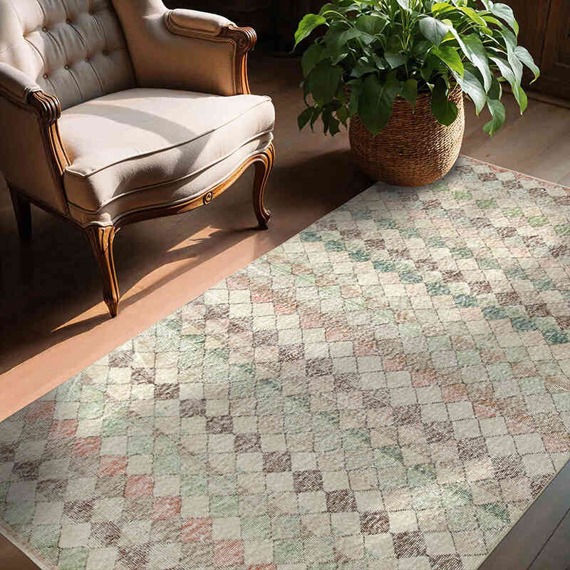 Retro Vintage Turkish Hand-Knotted Rug - 4' 7" x 7' 2" (55" x 86") - K0038267