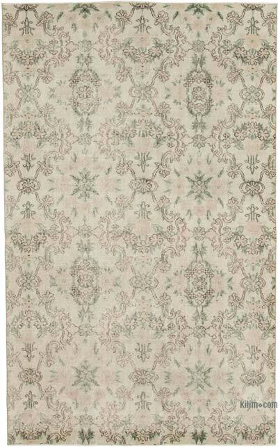 Retro Vintage Turkish Hand-Knotted Rug - 5' 8" x 9'  (68" x 108")