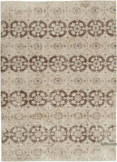 Retro Vintage Turkish Hand-Knotted Rug - 5' 7" x 7' 10" (67" x 94")