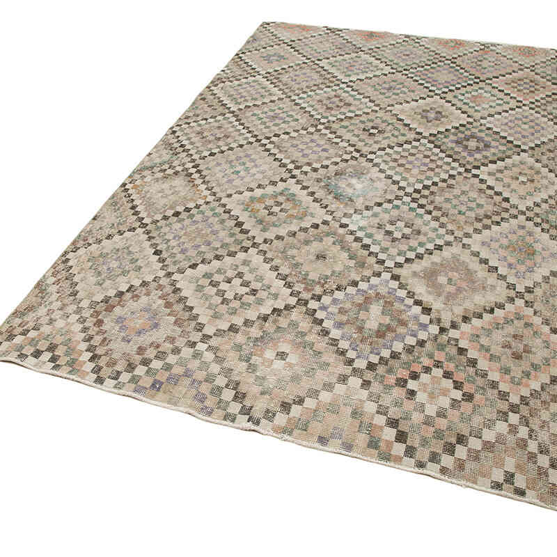 Retro Vintage Turkish Hand-Knotted Rug - 5' 4" x 8' 10" (64" x 106") - K0038289