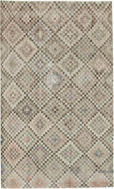 Retro Vintage Turkish Hand-Knotted Rug - 5' 4" x 8' 10" (64" x 106")