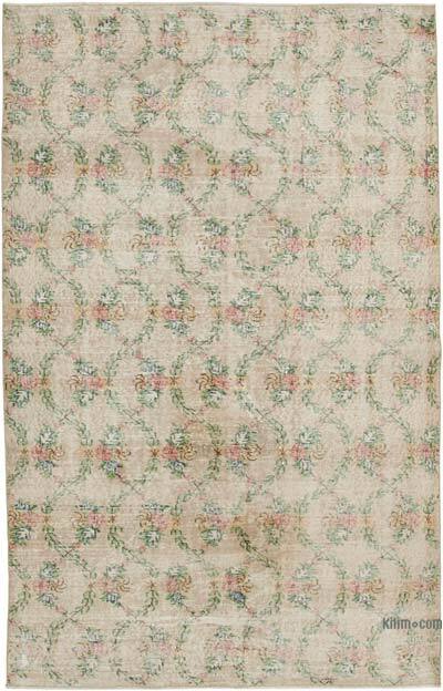 Retro Vintage Turkish Hand-Knotted Rug - 5' 5" x 8' 6" (65" x 102")