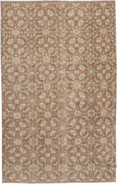 Retro Vintage Turkish Hand-Knotted Rug - 5' 5" x 8' 8" (65" x 104")