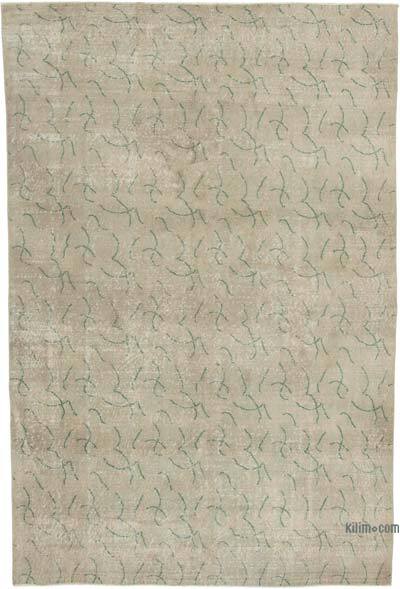 Retro Vintage Turkish Hand-Knotted Rug - 6' 7" x 9' 8" (79" x 116")