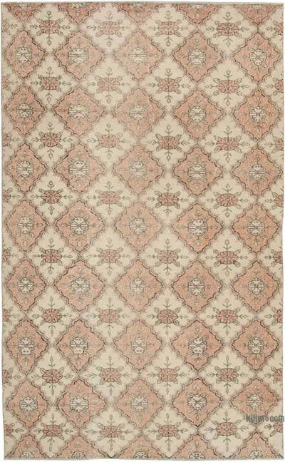 Retro Vintage Turkish Hand-Knotted Rug - 5' 7" x 8' 11" (67" x 107")