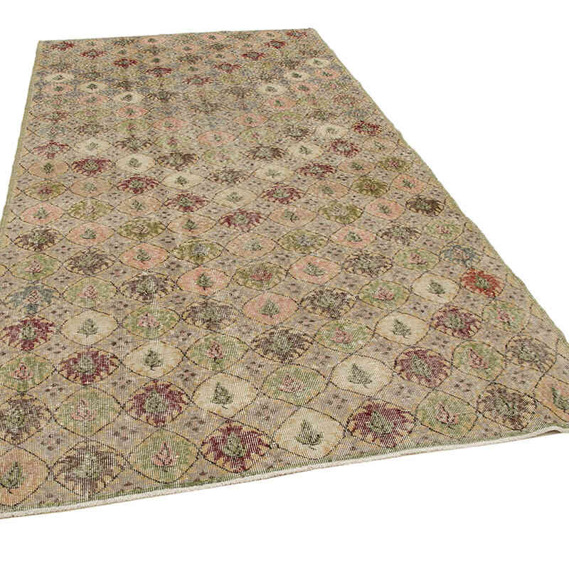 Retro Vintage Turkish Hand-Knotted Rug - 5' 10" x 10' 10" (70" x 130") - K0038351