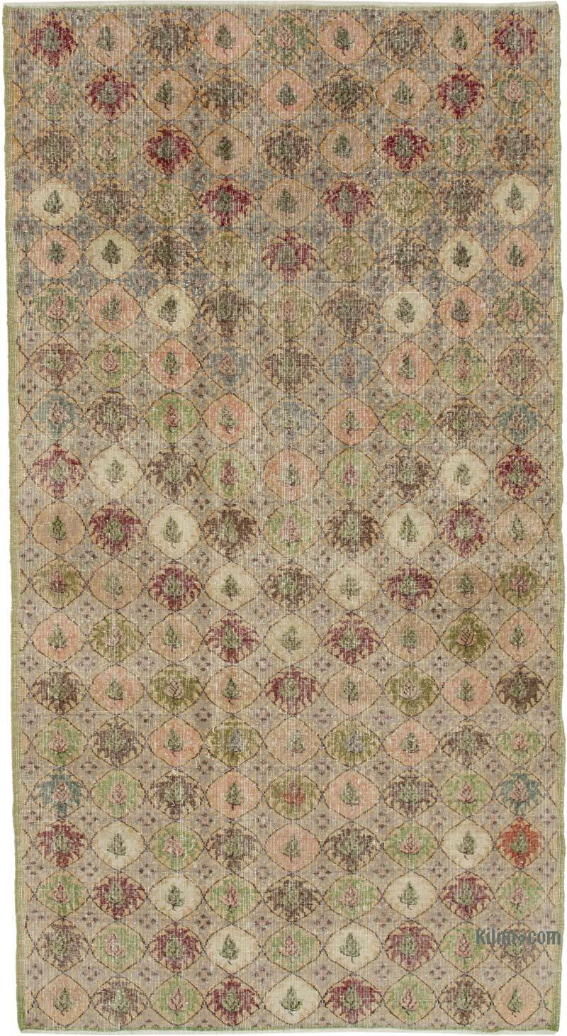 Retro Vintage Turkish Hand-Knotted Rug - 5' 10" x 10' 10" (70" x 130") - K0038351