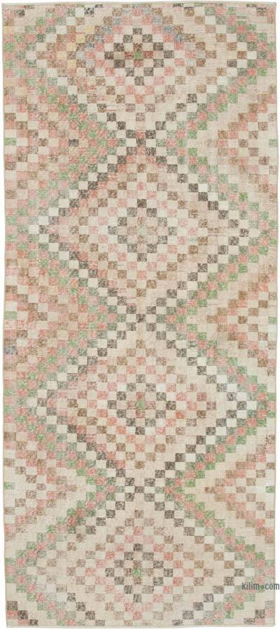 Vintage Turkish Hand-Knotted Rug - 3' 10" x 8' 10" (46" x 106")