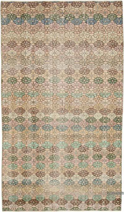 Retro Vintage Turkish Hand-Knotted Rug - 5' 5" x 9' 4" (65" x 112")