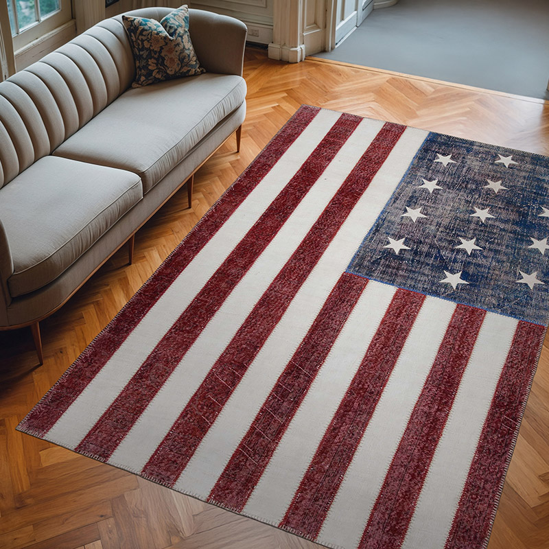 Patchwork Estados Unidos Flag Rug - 200 cm x 300 cm - K0038409