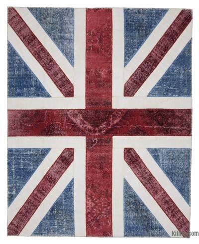 Patchwork Hand-Knotted Turkish Rug - 8' 1" x 10'  (97" x 120")