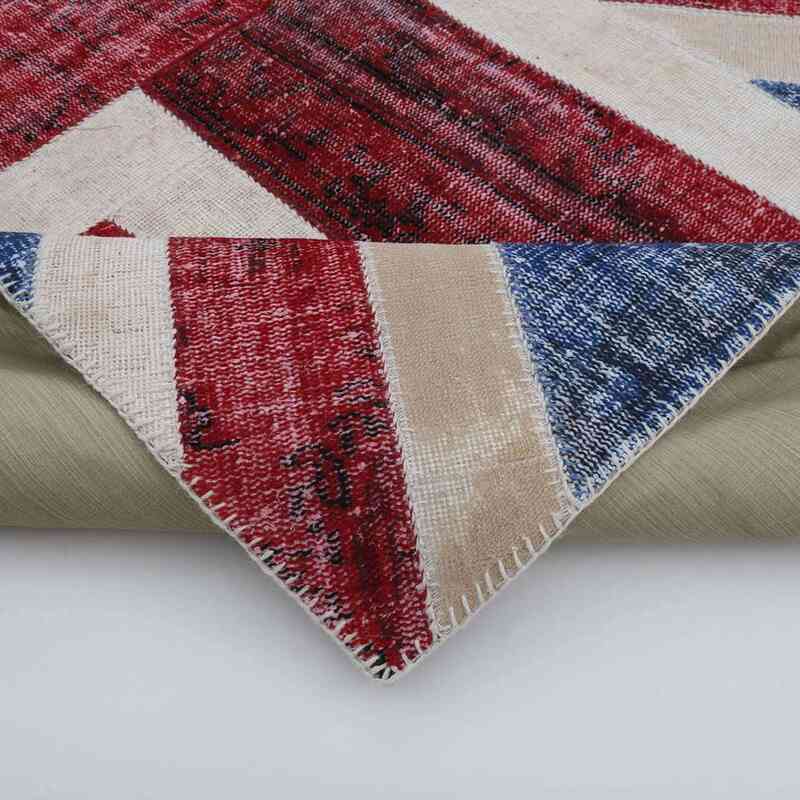 Patchwork Hand-Knotted Turkish Rug - 5' 8" x 8'  (68" x 96") - K0038500