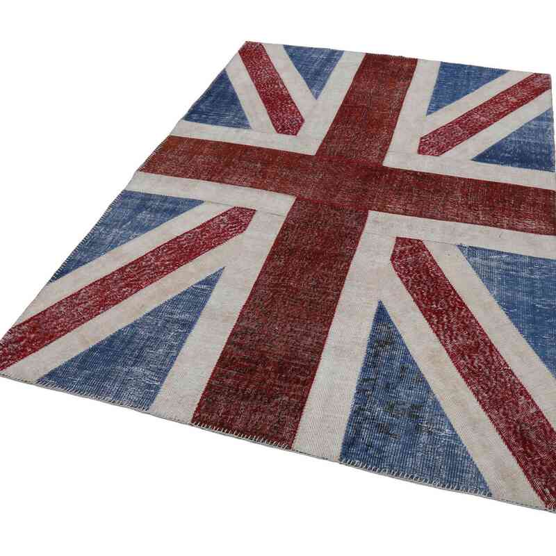 Patchwork Británica Flag Rug - 172 cm x 241 cm - K0038501