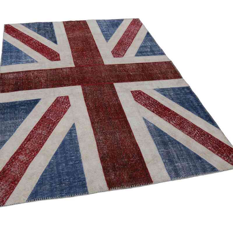 Patchwork Británica Flag Rug - 172 cm x 241 cm - K0038501
