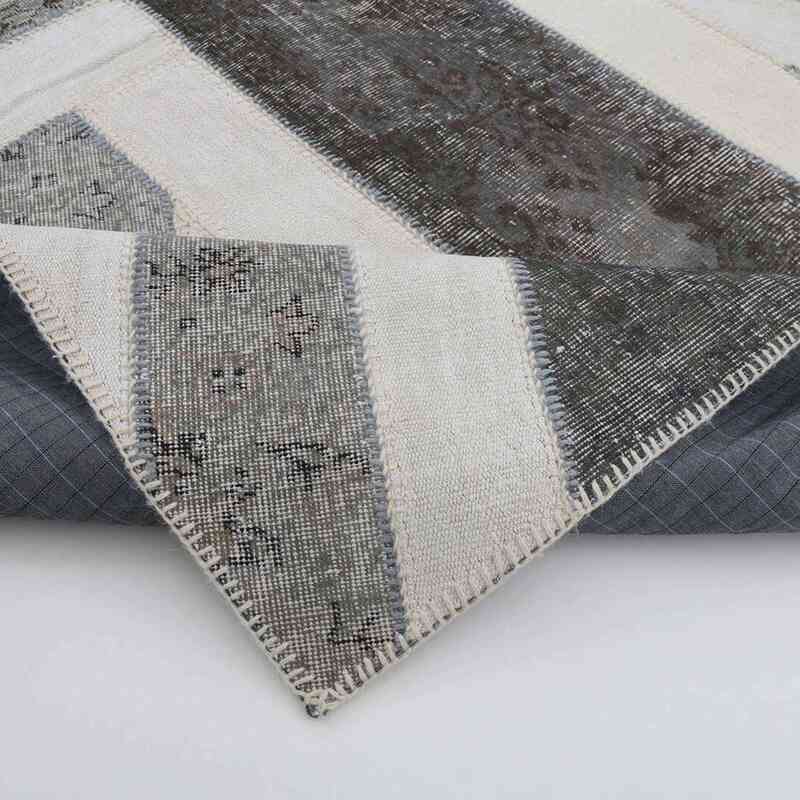 Gris Patchwork Británica Flag Rug - 200 cm x 300 cm - K0038521