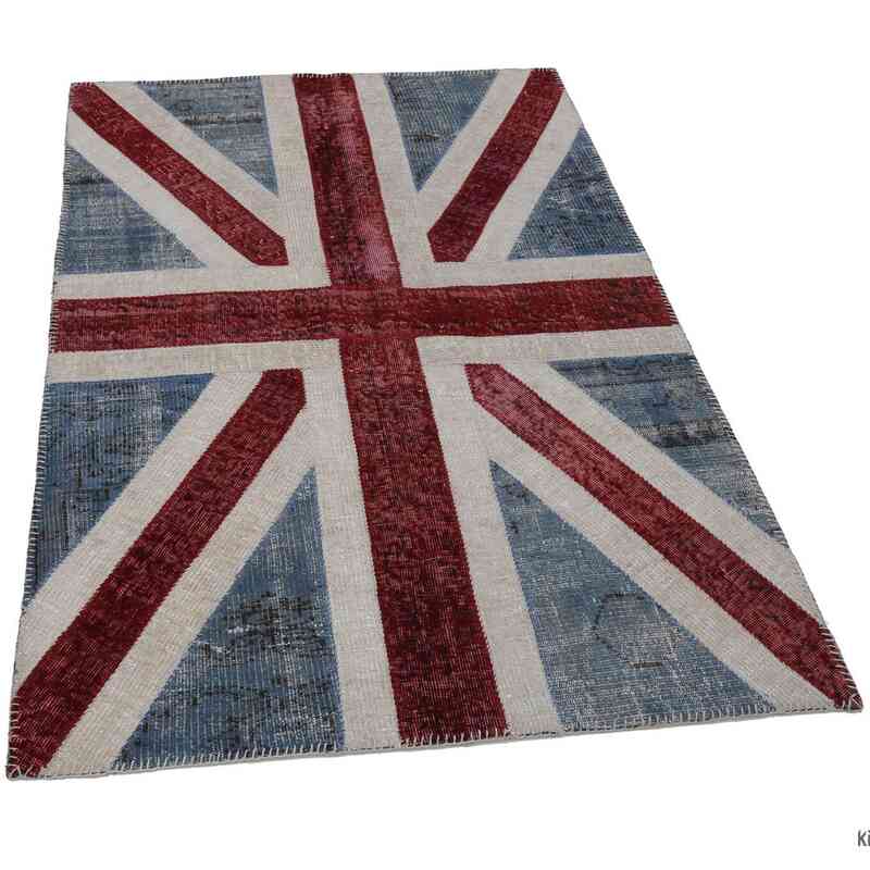 Patchwork Británica Flag Rug - 123 cm x 183 cm - K0038549