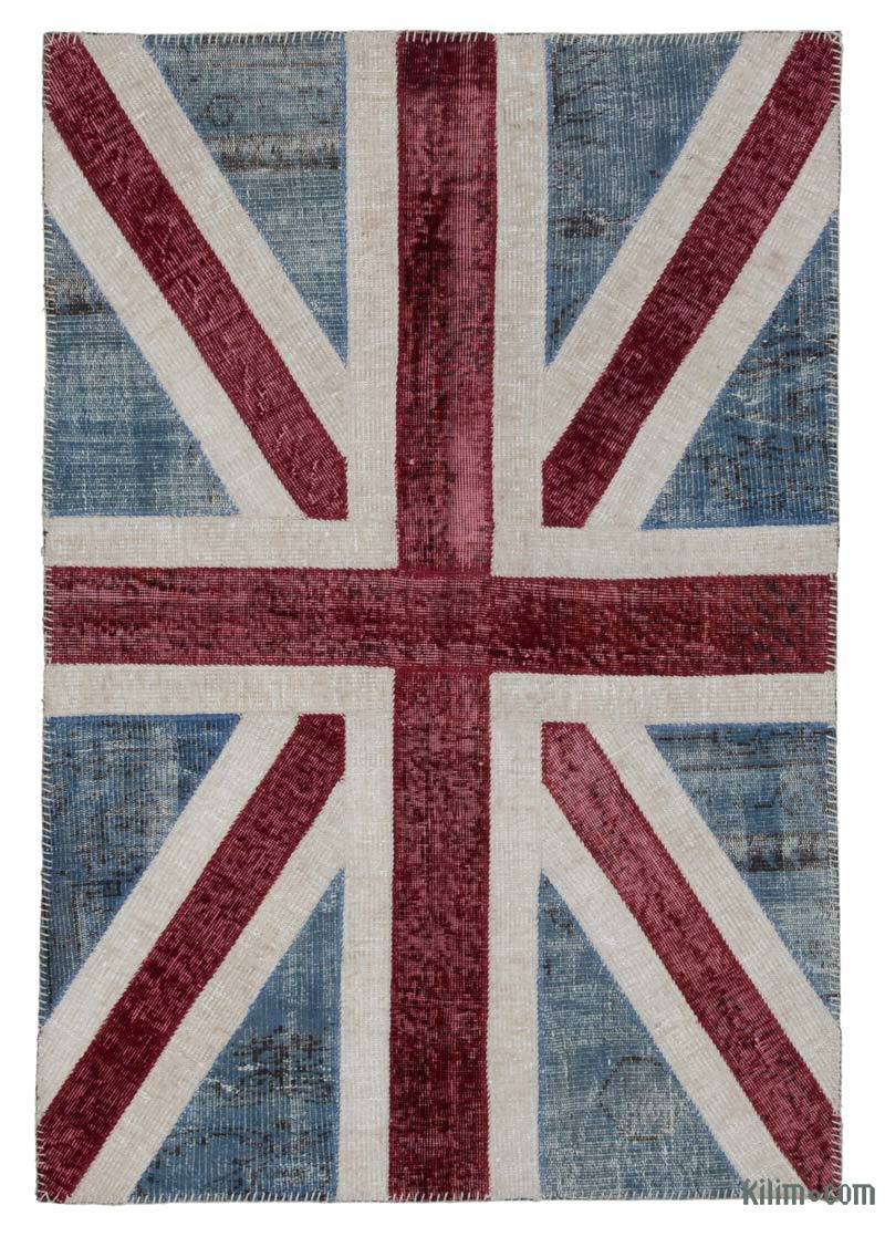 Patchwork Británica Flag Rug - 123 cm x 183 cm - K0038549