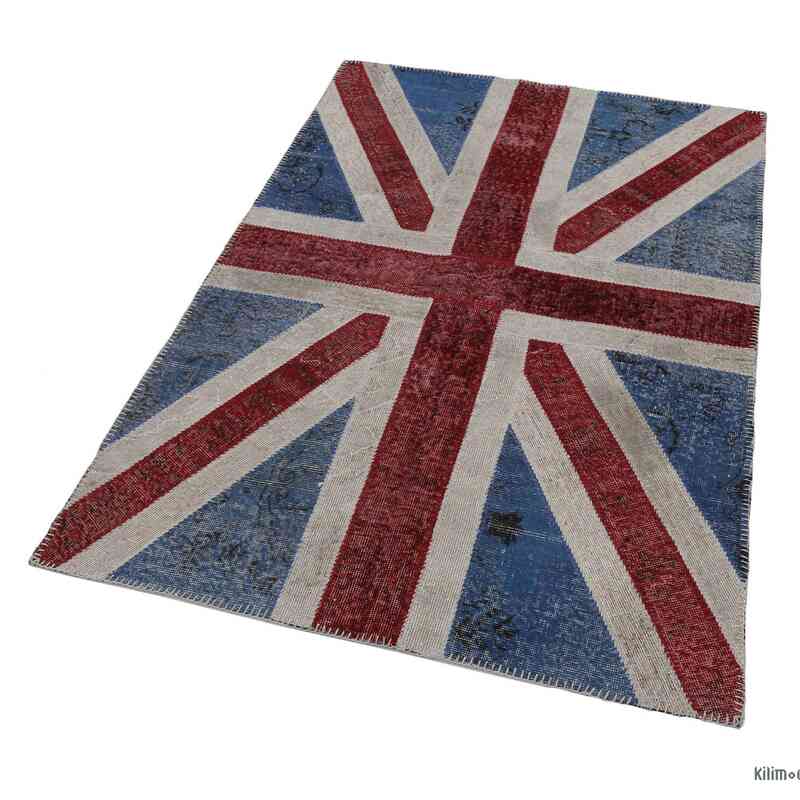 Patchwork Británica Flag Rug - 123 cm x 183 cm - K0038560