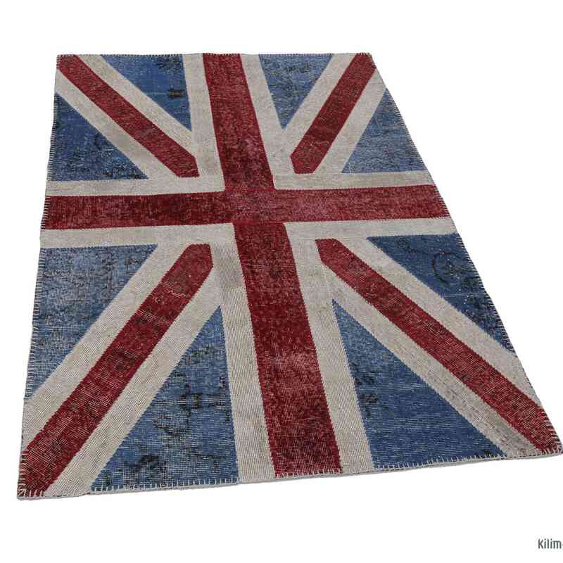 Patchwork Británica Flag Rug - 123 cm x 183 cm - K0038560