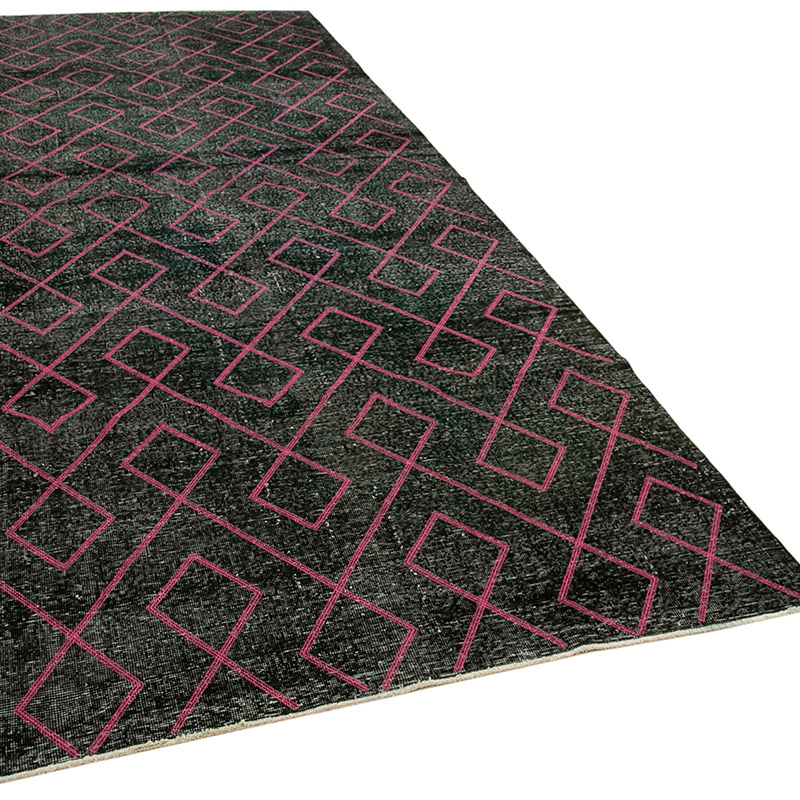 Alfombra Turca bordada sobre teñida vintage - 147 cm x 400 cm - K0038624
