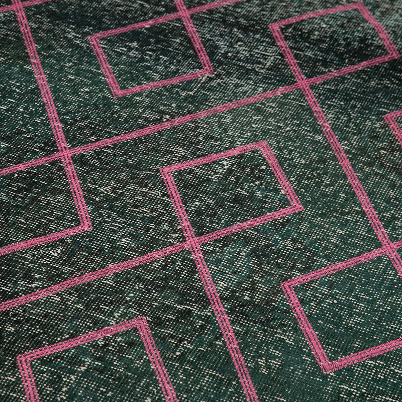 Alfombra Turca bordada sobre teñida vintage - 147 cm x 400 cm - K0038624