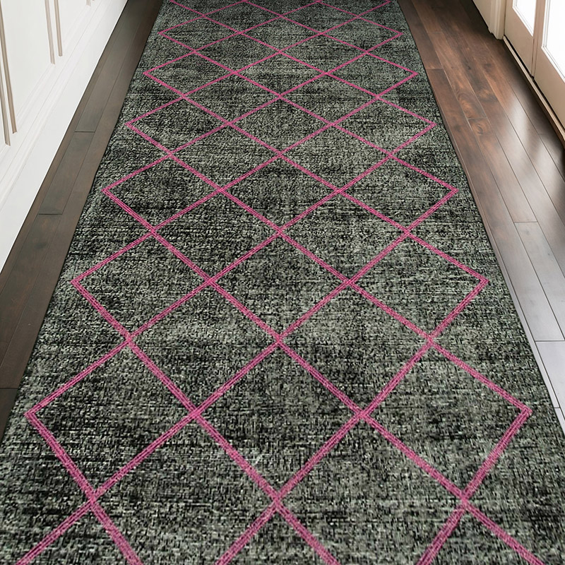 Alfombra Turca bordada sobre teñida vintage - 140 cm x 330 cm - K0038627
