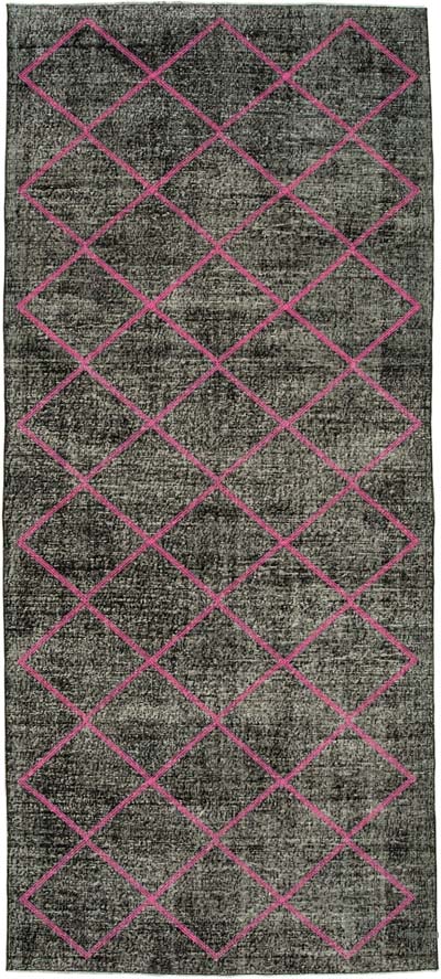 Alfombra Turca bordada sobre teñida vintage - 140 cm x 330 cm